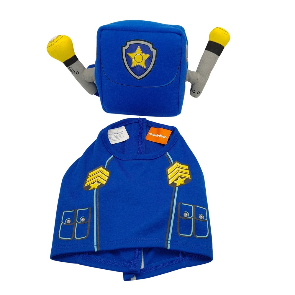 Build-A-Bear Paw Patrol Chase Police Officer Outfit Shirt and Pup Pack 2pc Set